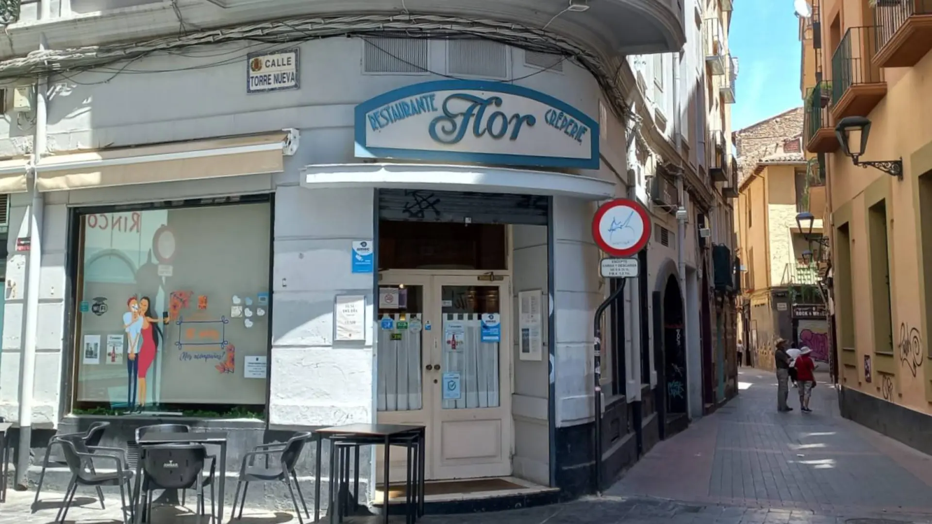 Exterior del restaurante "Flor Crêperie"