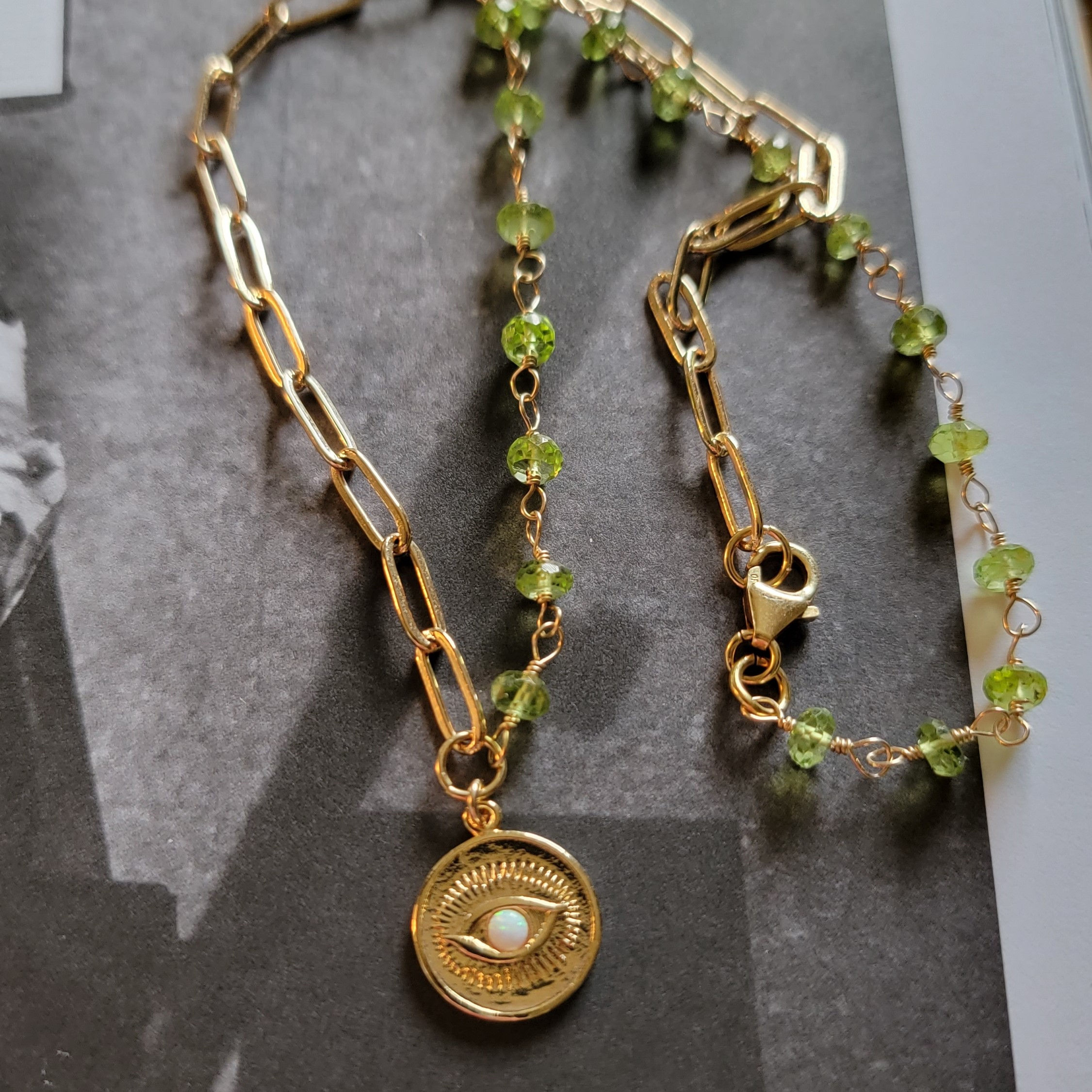 Half and Half Evil Eye Necklace