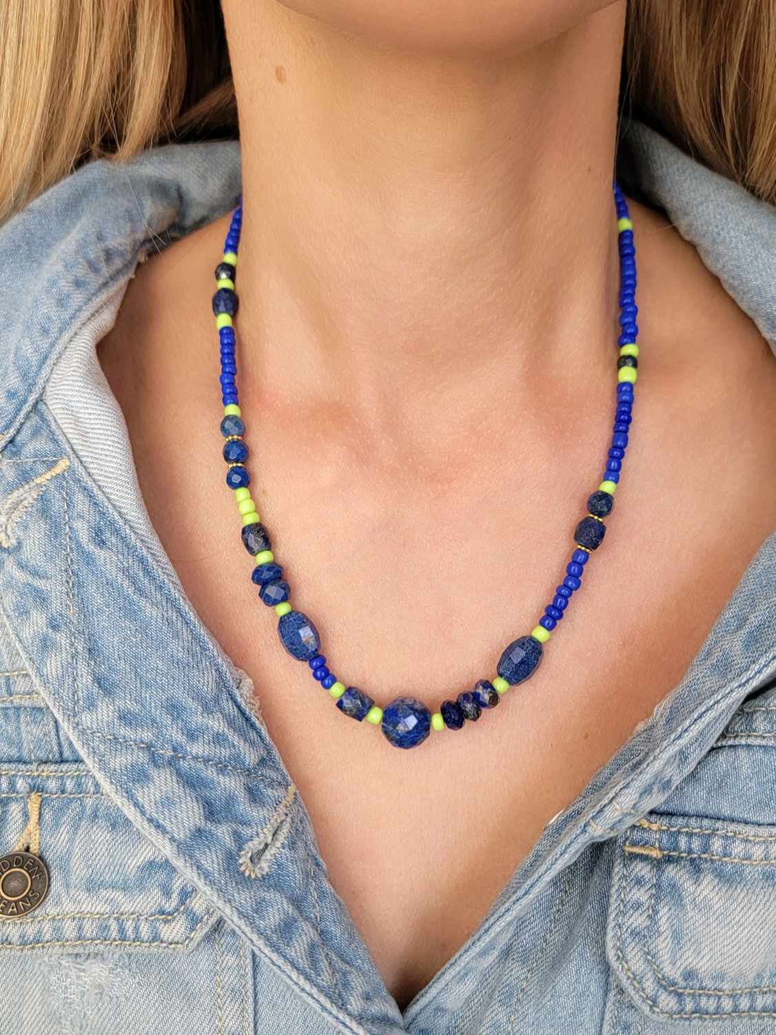 Neon Lapis Lazuli Necklace