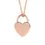 Thumbnail: 14K Heart Shaped Lock Necklace in Rose gold