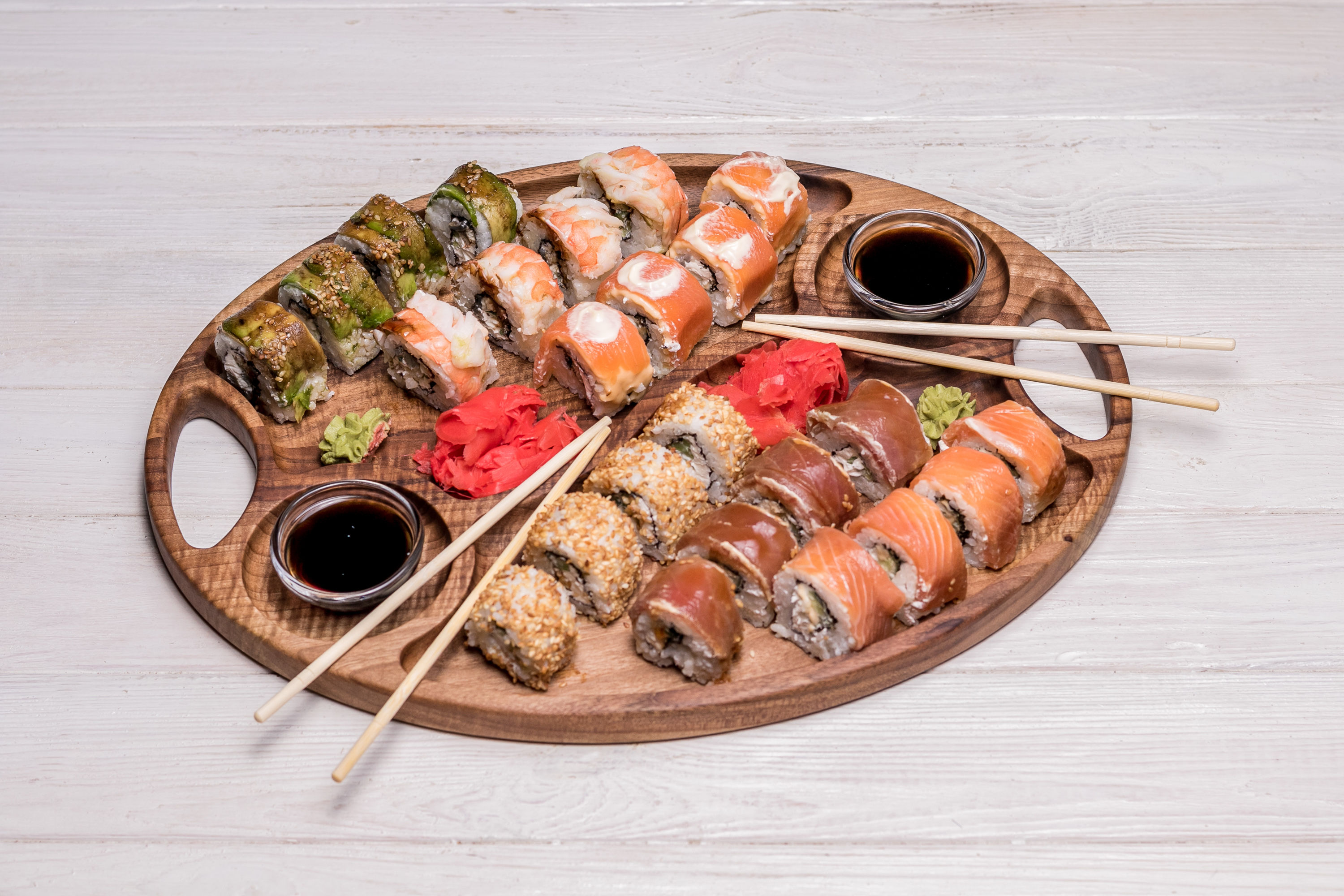 Wooden snack plate L