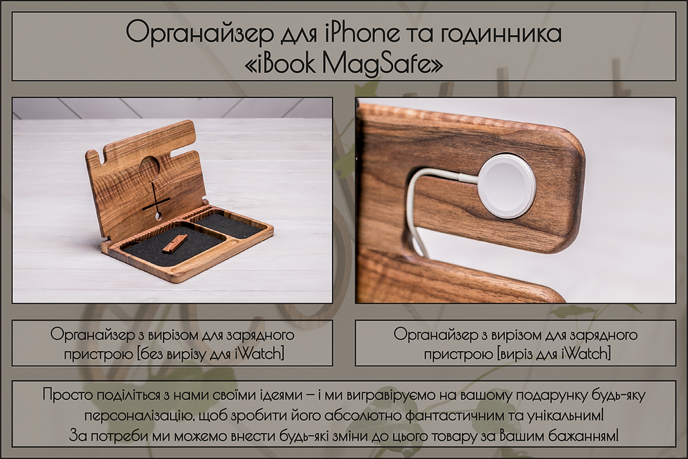 Thumbnail: Organizer for iPhone and Apple watch «iBook MagSafe iWatch»