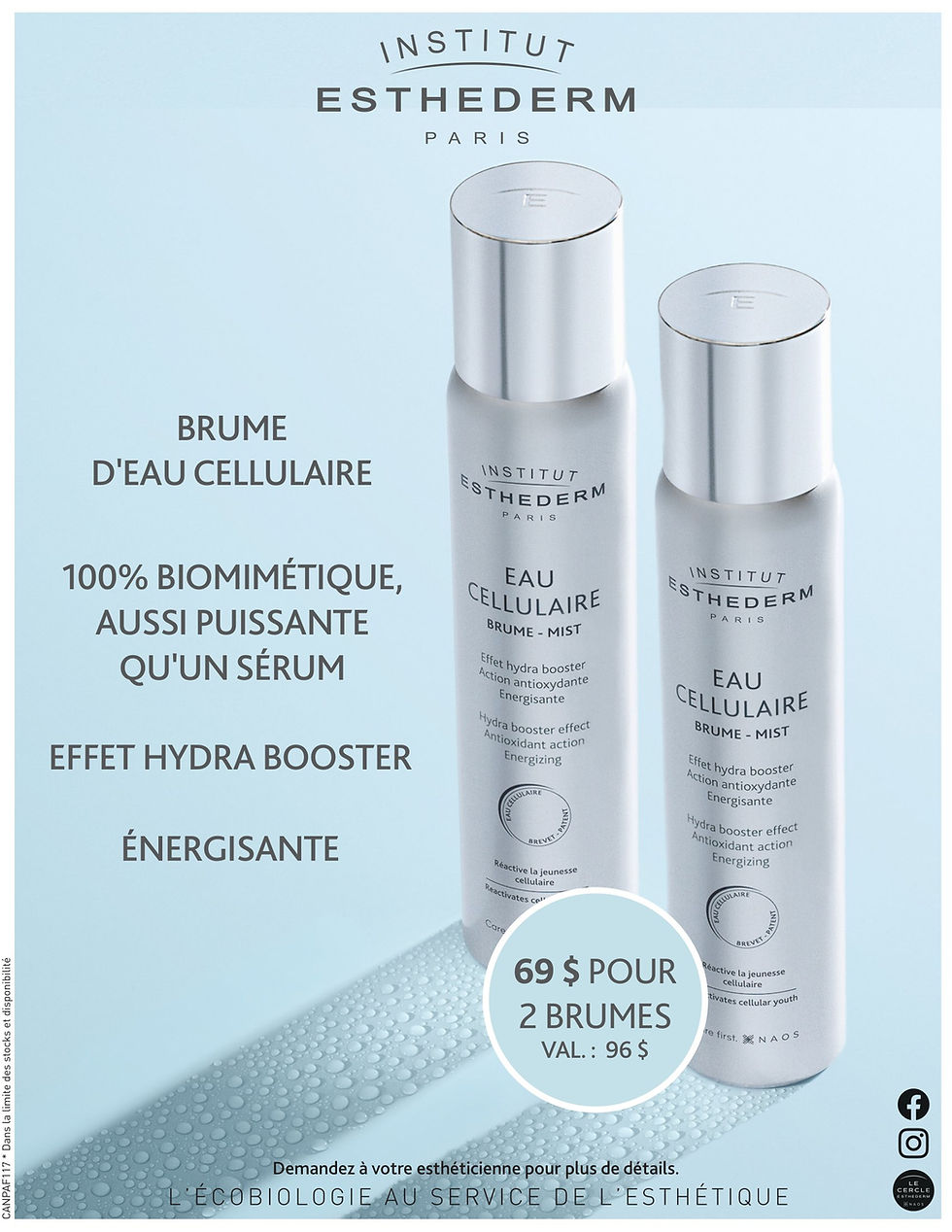 Miniature : Esthederm Duo Brume d’Eau Cellulaire 200ml