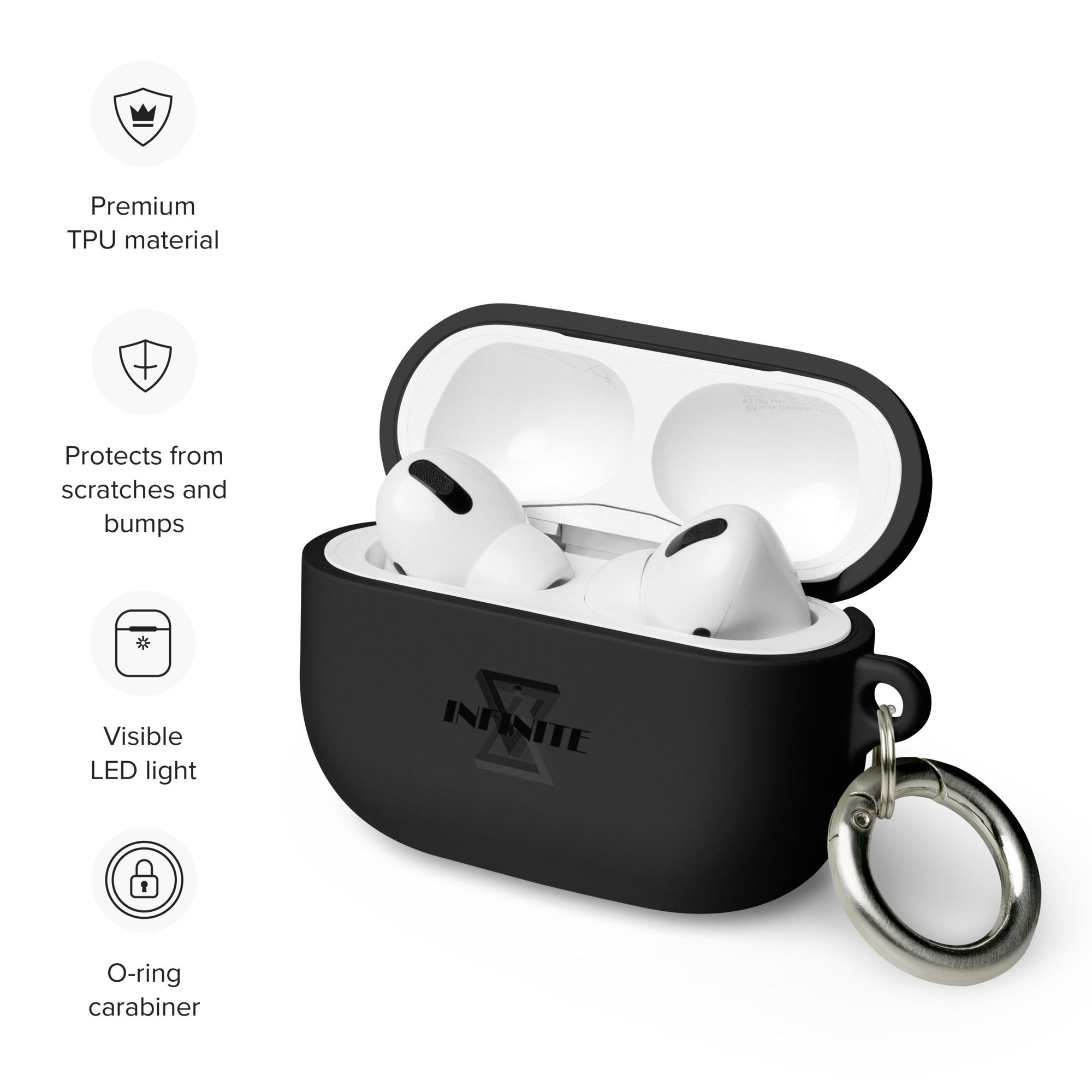 Infinite Athletics 'Stealth' Rubber Case for AirPods®