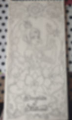 Final Shadowheart drawing sketch before painting, all details settled in