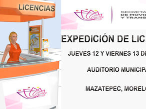 EXPEDICIÓN DE LICENCIAS EN MAZATEPEC