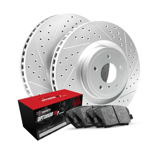 R1 - GEO Drilled / Slotted Rotors w/ OPTIMUM Pads MKV Supra 2.0 A90