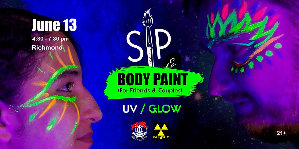 Sip & Body Paint - UV Glow (for Friends & Couples)