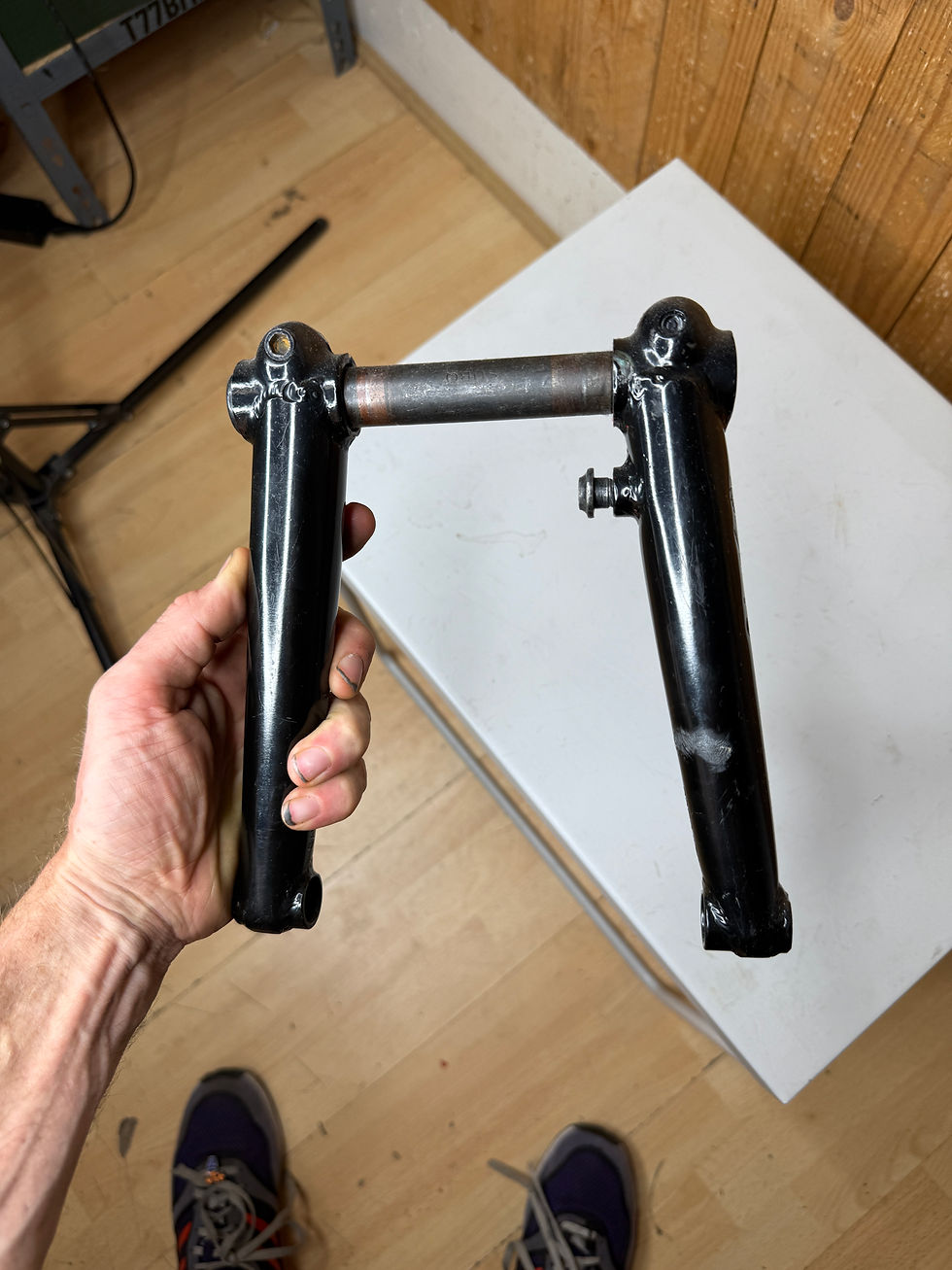 Thumbnail: Haro 78 BMX Cranks 175mm Black - 19mm Spindle RHD - Very Good Condition