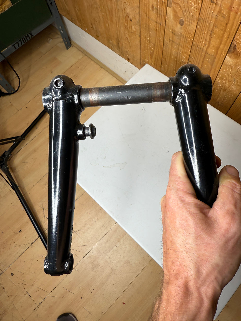 Thumbnail: Haro 78 BMX Cranks 175mm Black - 19mm Spindle RHD - Very Good Condition