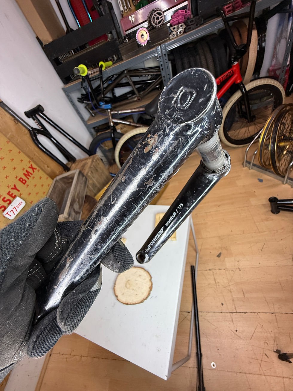 Thumbnail: Odyssey Wombolt BMX Cranks Original Logo Black 175mm RHD 22mm