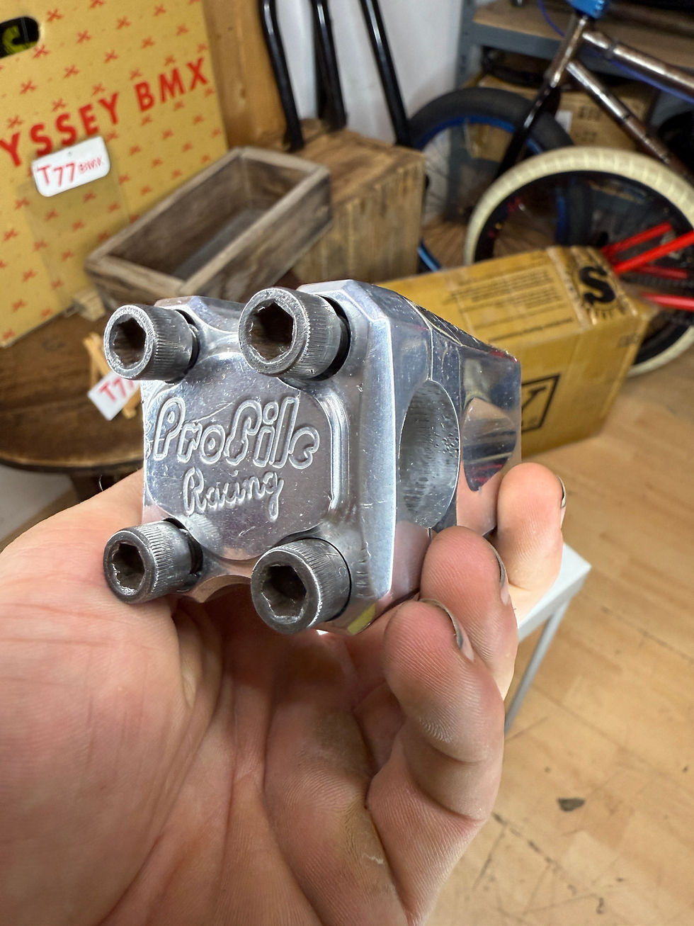 Thumbnail: Profile Racing Hip BMX Stem Polished Classic USA Made