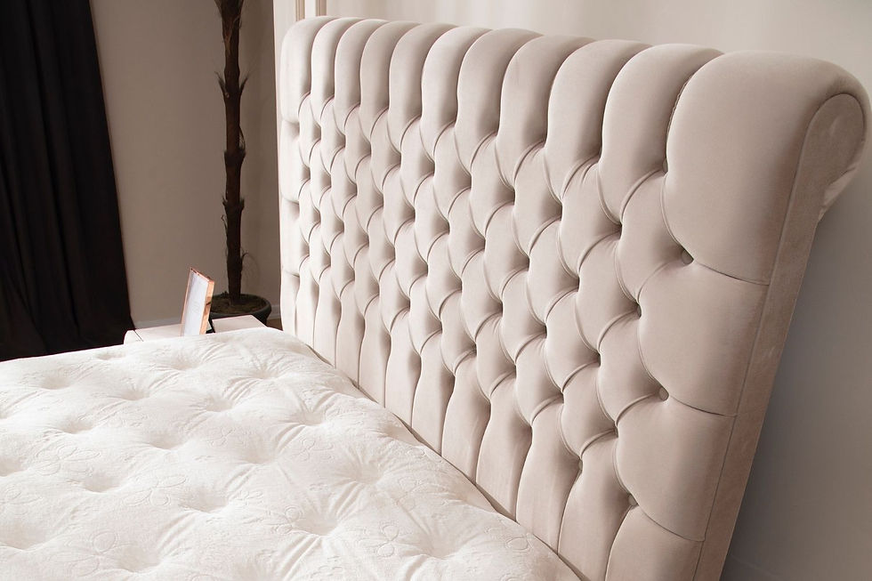 Miniature : LIT COFFRE LUNA BEIGE VELOURS 