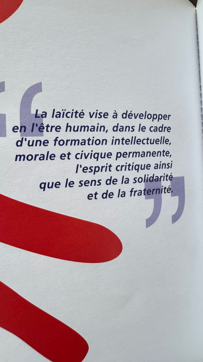 Citation sur la laïcité, formation humaine, esprit critique, solidarité, fraternité