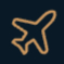Airplane icon for aviation security consulting.