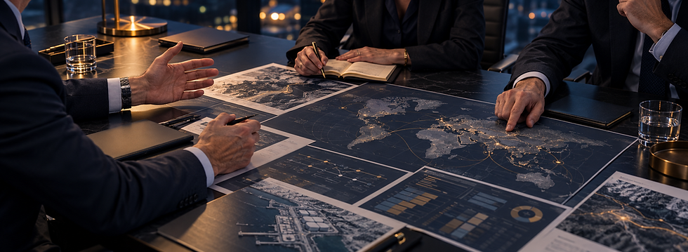 Professionals planning security risk consulting services.