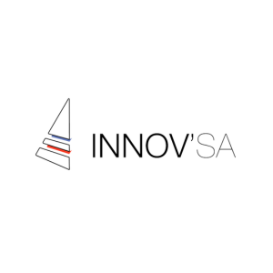 Logo INNOV'SA avec voilier stylisé