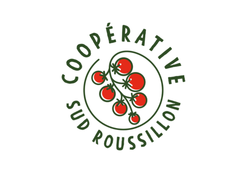 Logo Coopérative Sud Roussillon avec une grappe de tomates