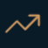 Upward trending arrow icon showing growth and progress