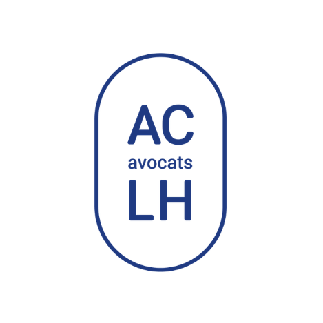 Logo AC LH avocats dans un cadre ovale bleu