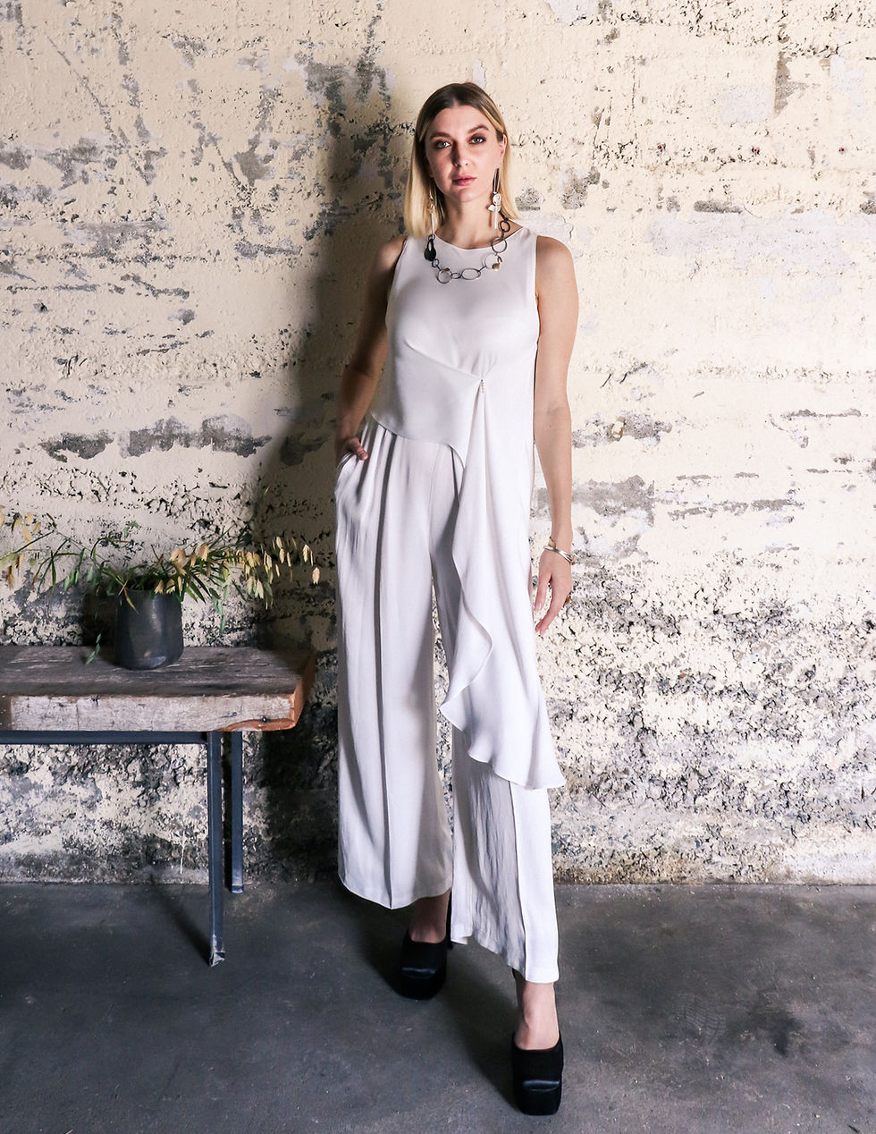 Thumbnail: Orange peels blouse "Waterfall"