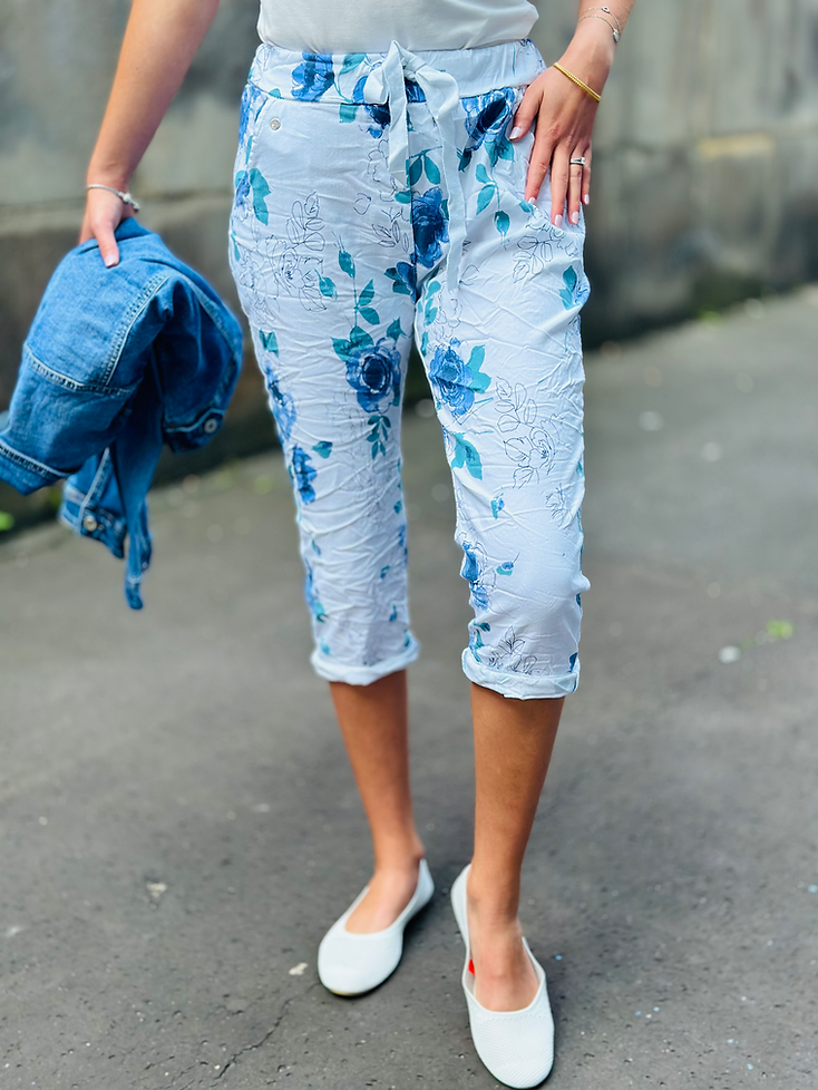 Miniatura: Kvetovane Mackane kalhoty