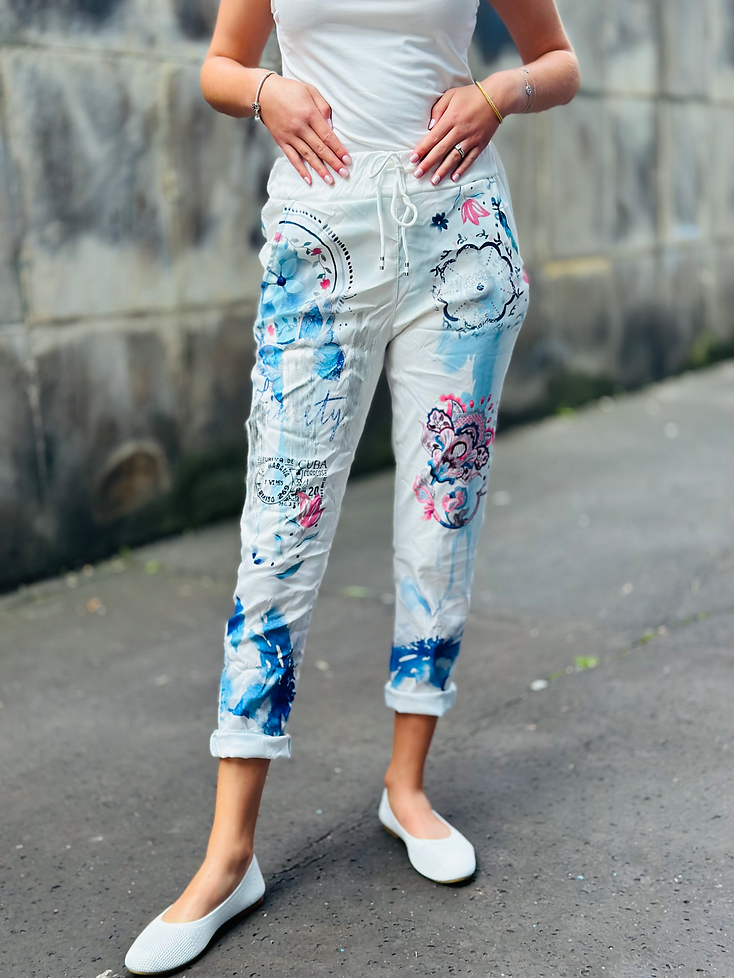 Miniatura: Mackane vzorove kalhoty