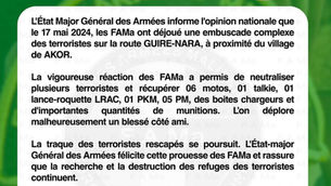 Communiqué des Fama