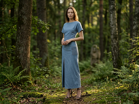 Firefly_Gemini Flash_Have the model with open green eyes and a more relaxed standing pose.
