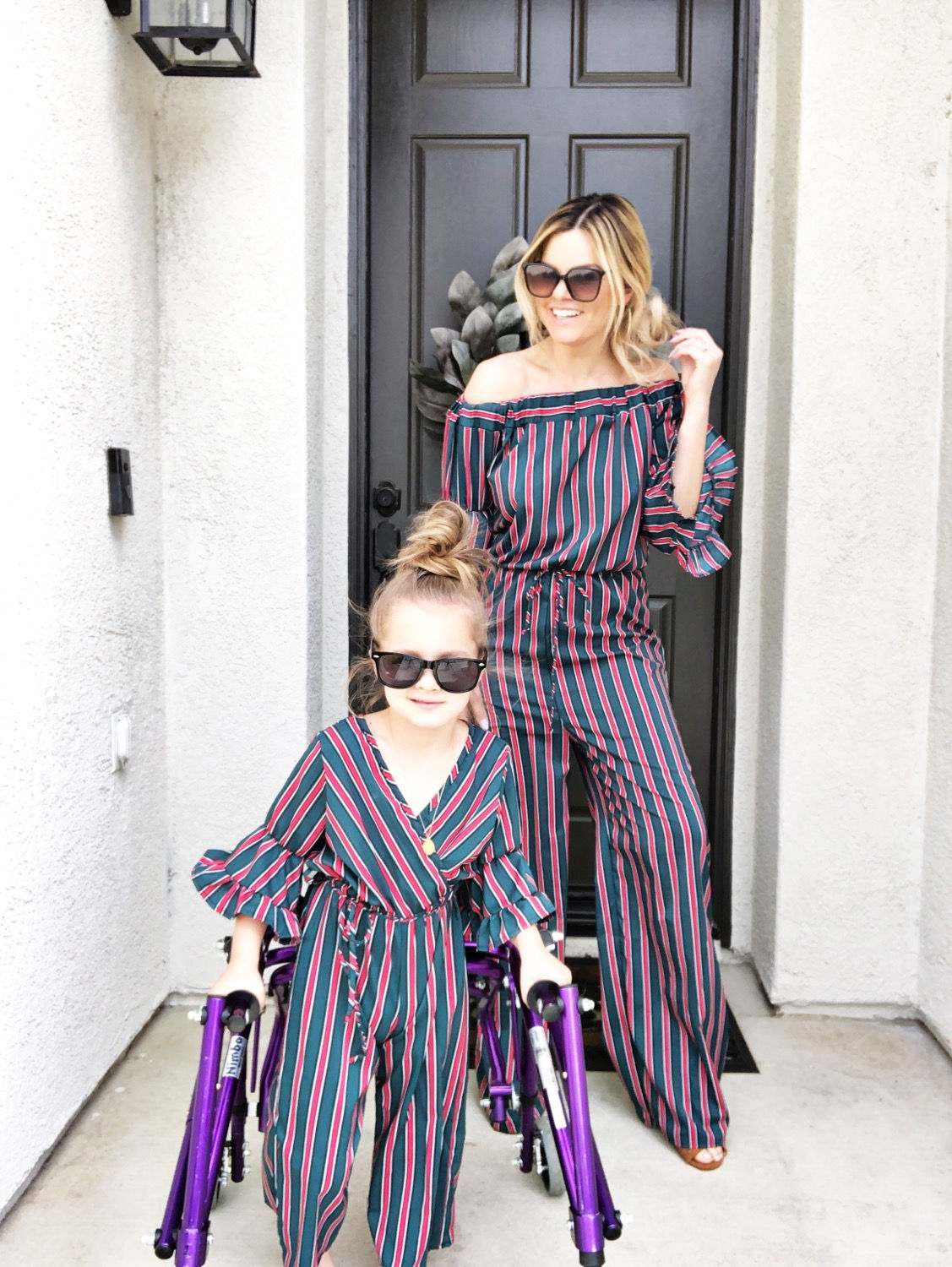 Mommy & me Karina Striped Jumpsuits 