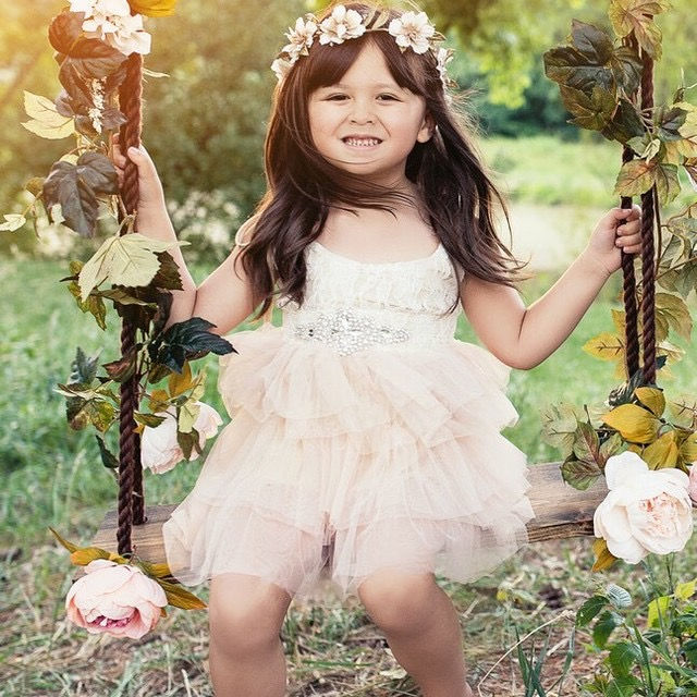 Thumbnail: Helena tulle dress (champange and white
