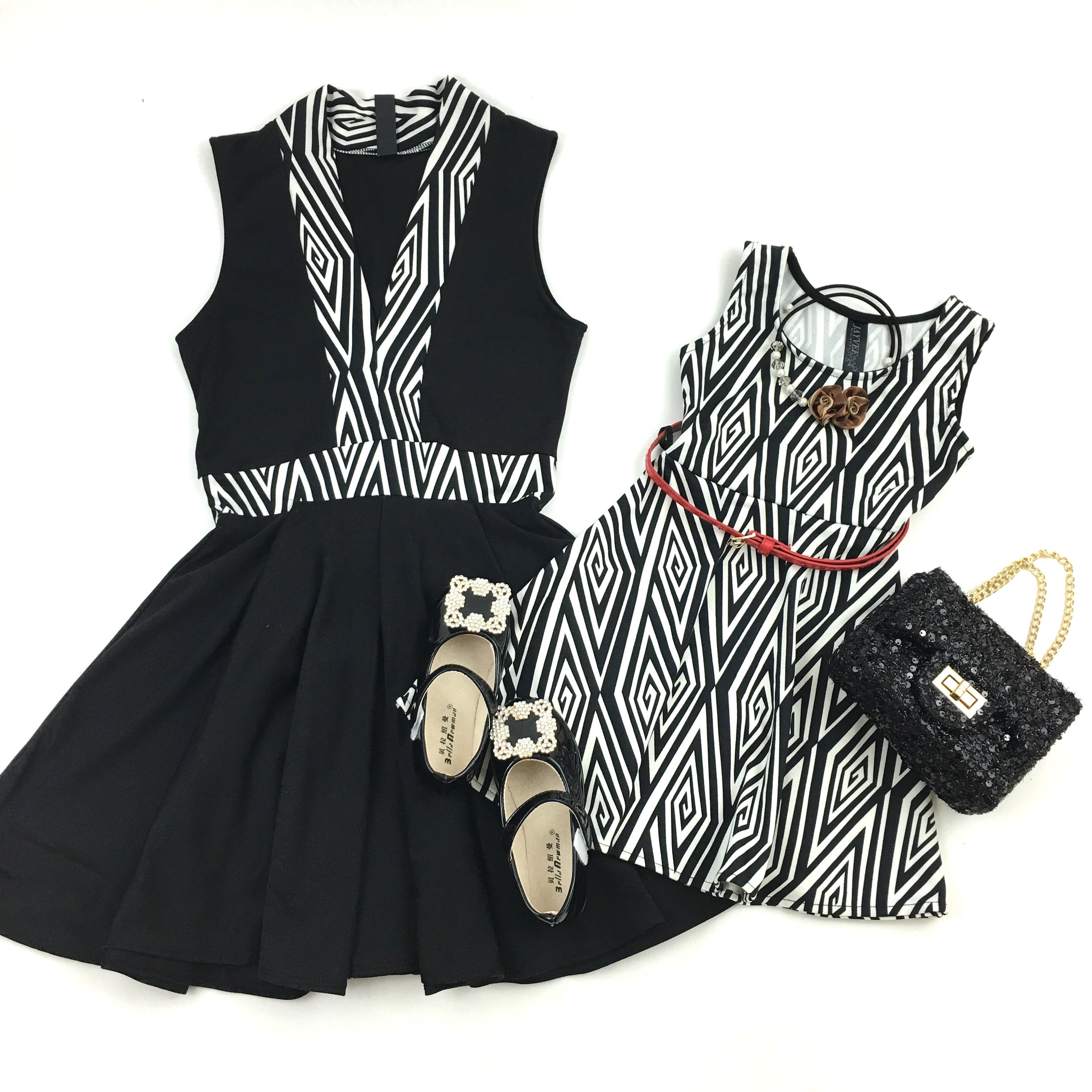 Aztec Black dress (set)