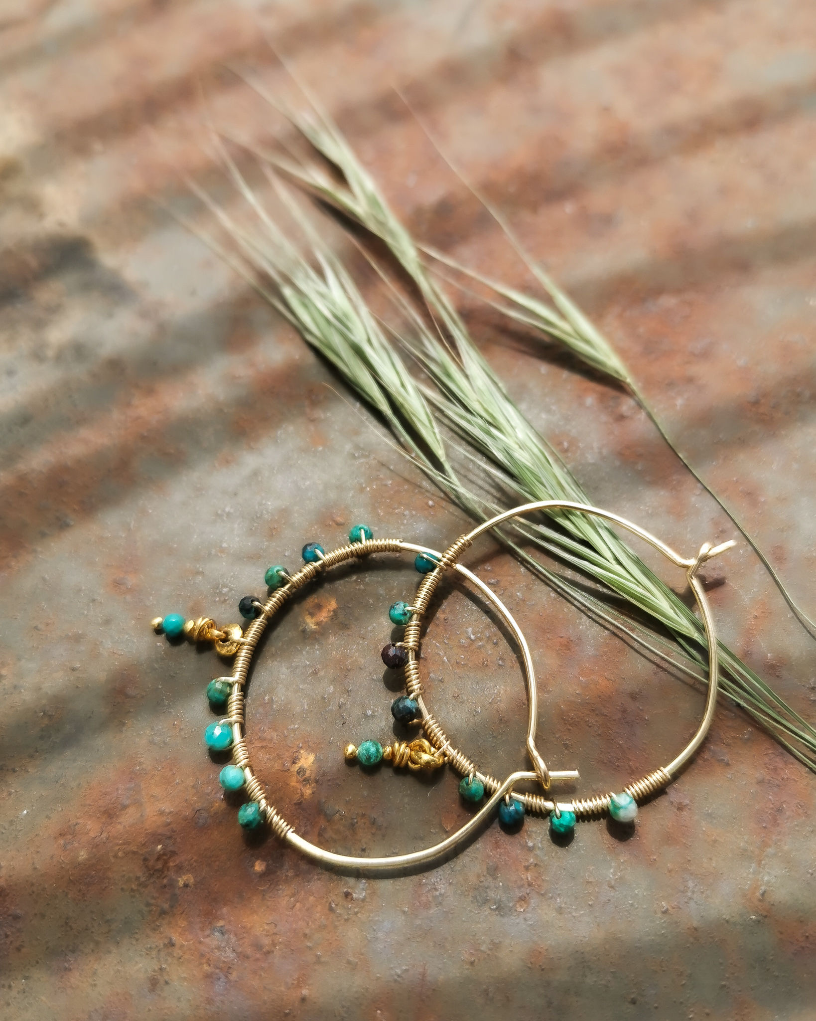 ADÈLE - Créoles "Gypsy" Chrysocolle