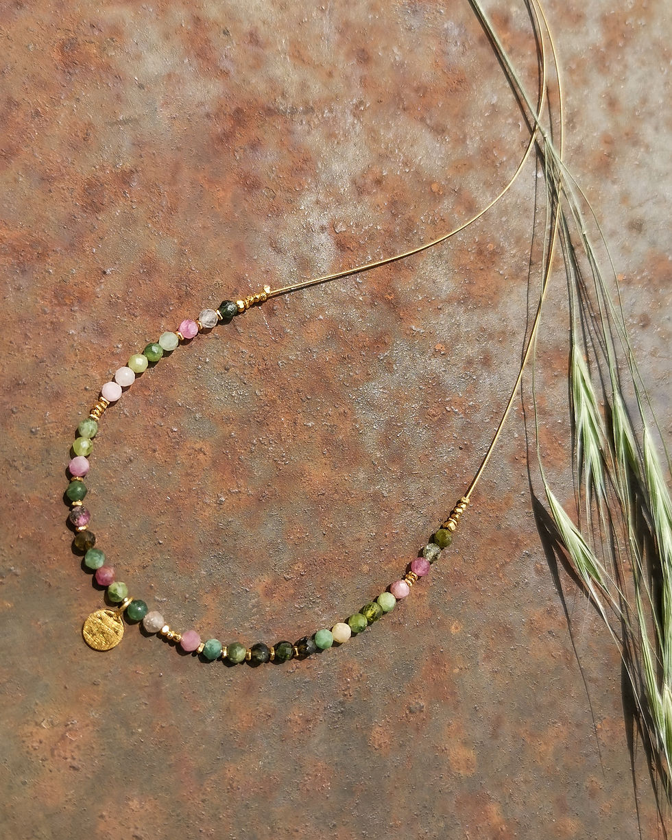 ADÈLE - Collier "Prélude" Tourmaline melon d'eau