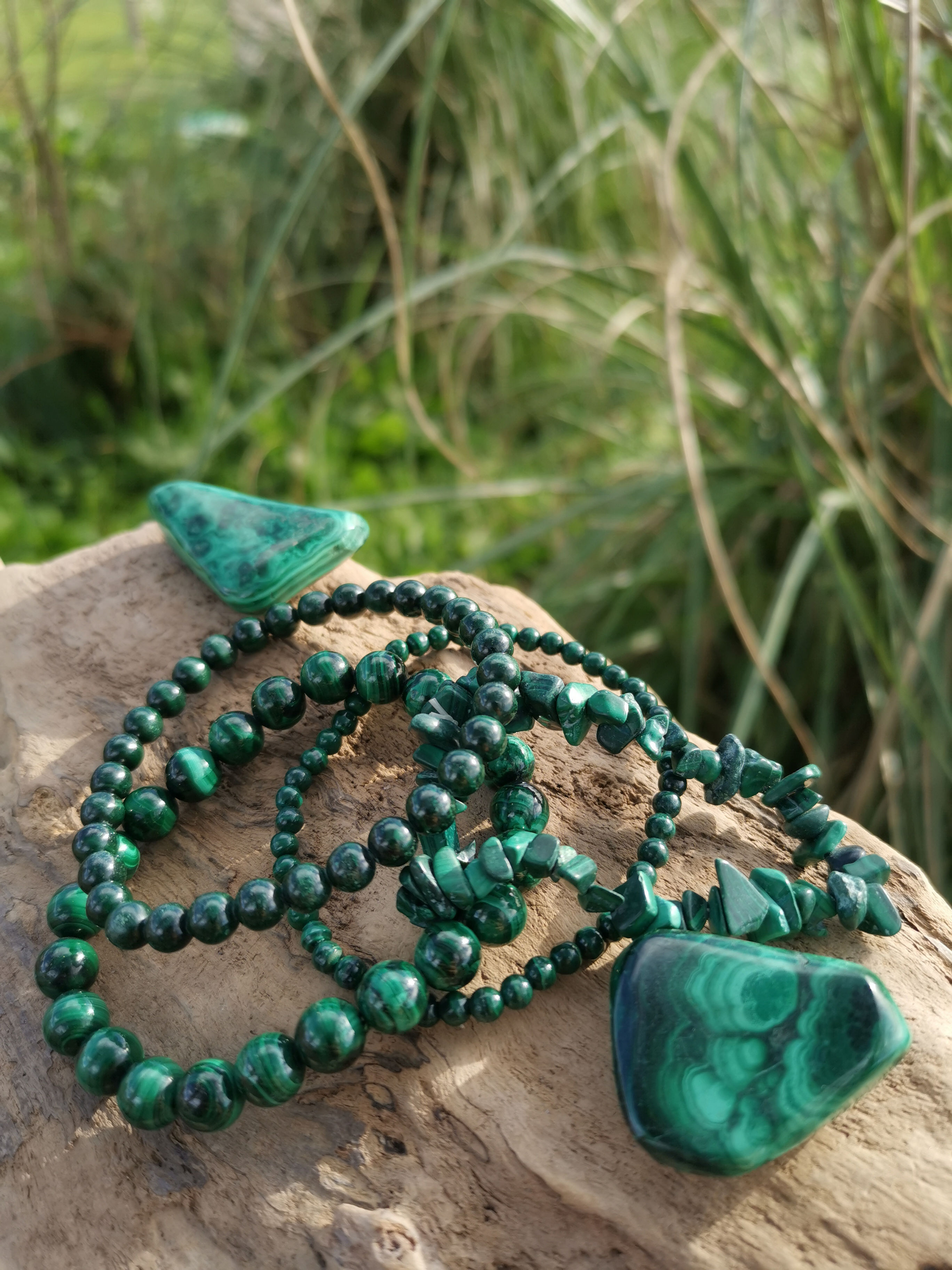 Bracelets Malachite ☾ Apaisement & Anti-douleurs
