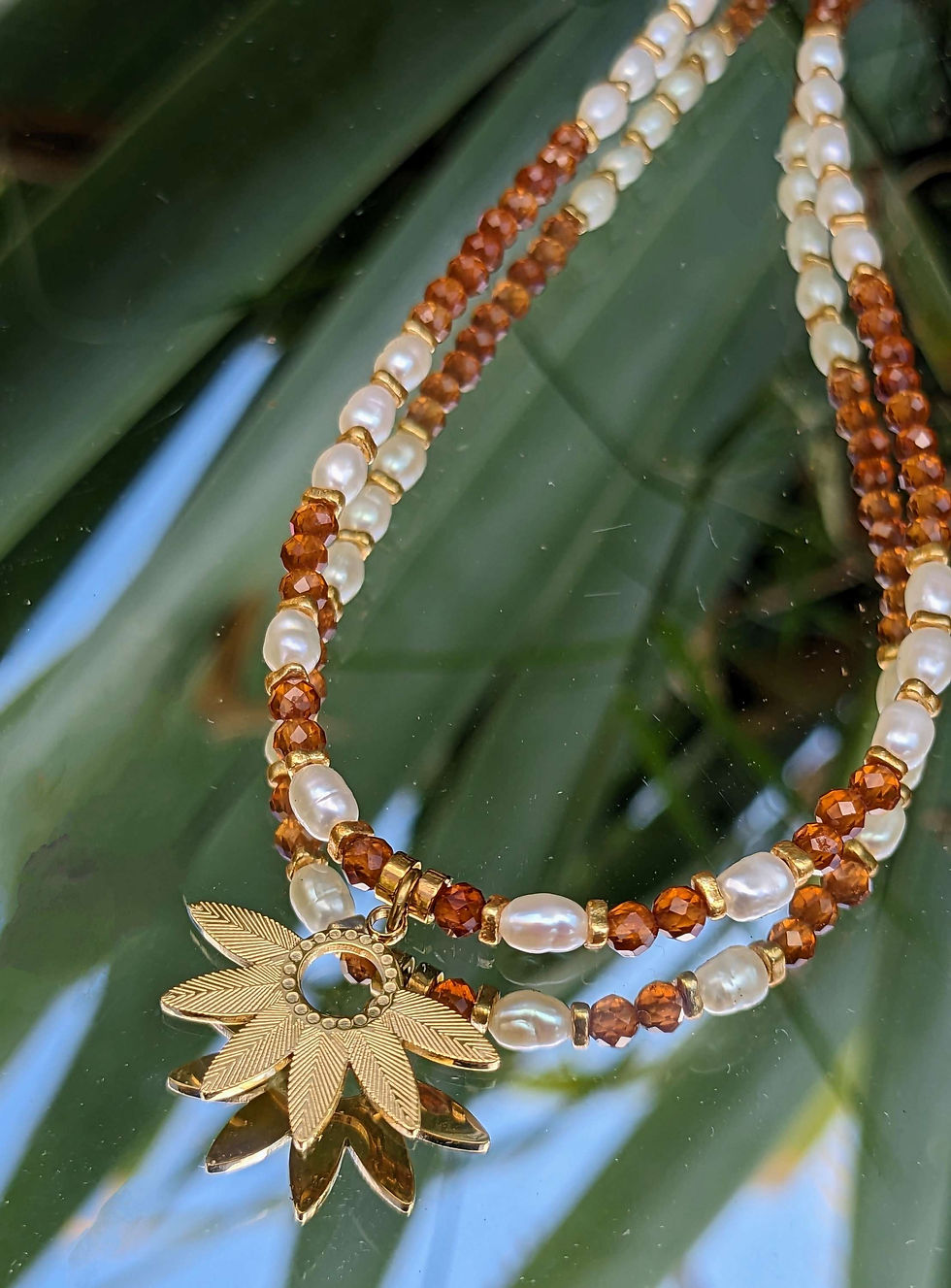 Miniature : Collier MUCHA  • Hessonite