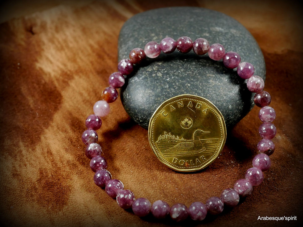 Miniature : Bracelet LÉPIDOLITE 6mm