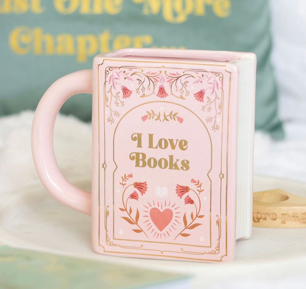 Taza libro rosa
