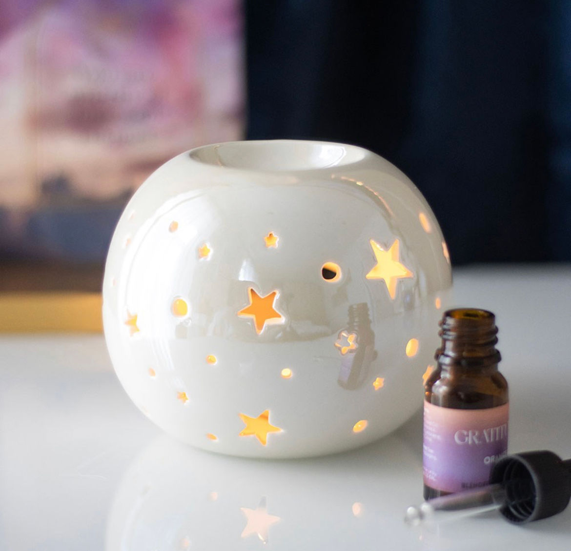 Quemador estrellas blanco