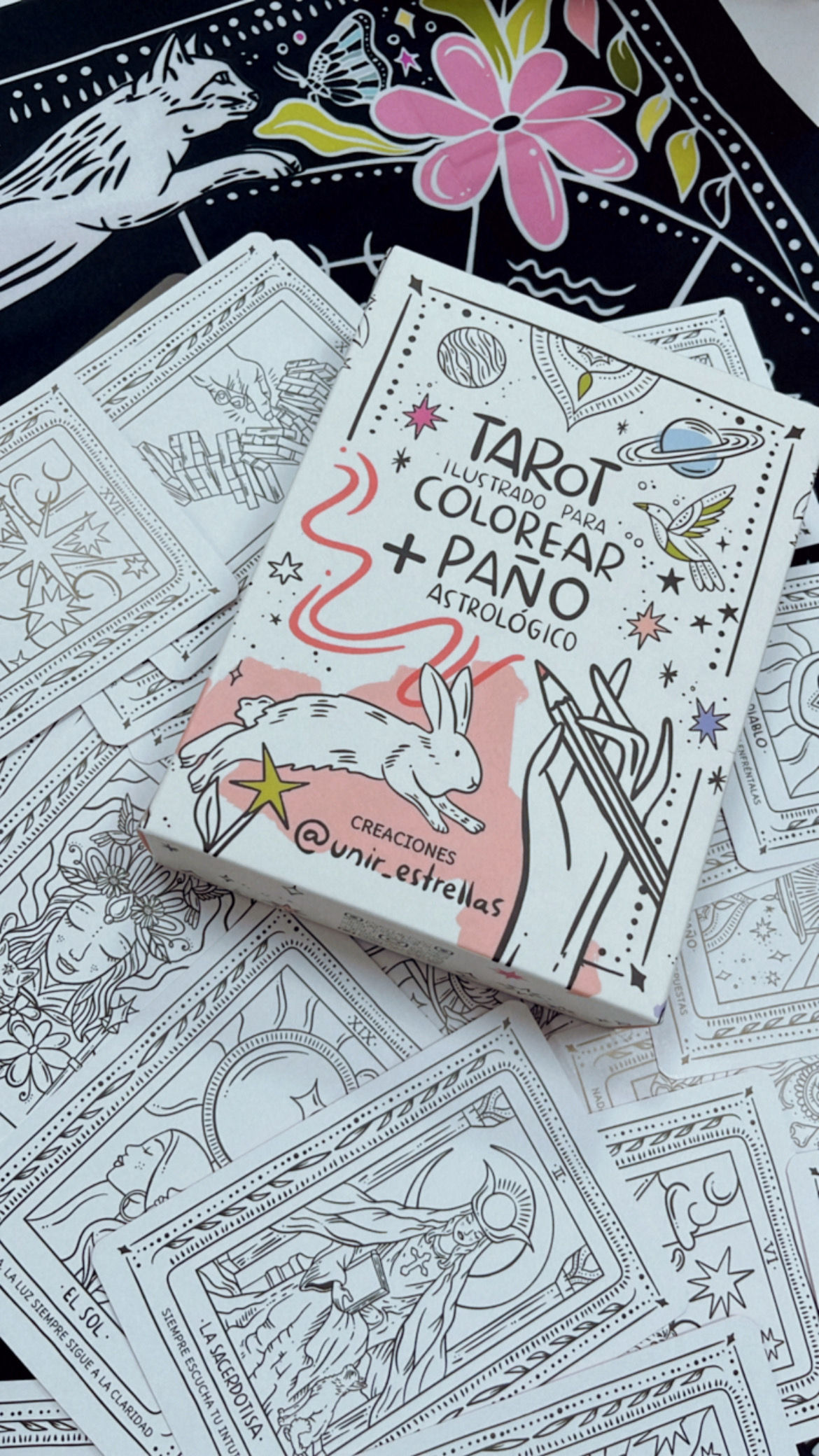 Tarot para colorear + paño