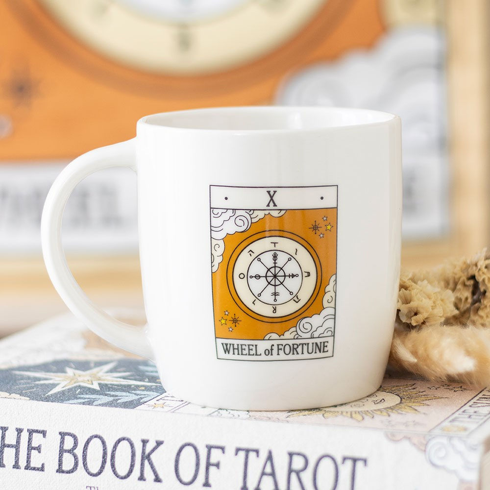 Taza tarot rueda fortuna