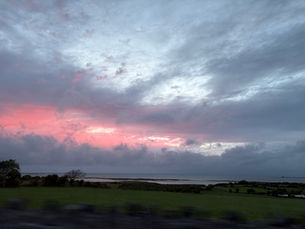 10 pm rosy sunset