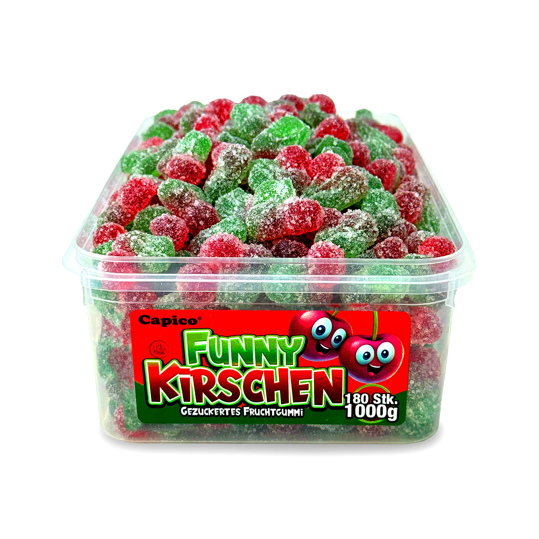 Funny Kirschen gezuckert - Fruchtgummi Dose (1kg)