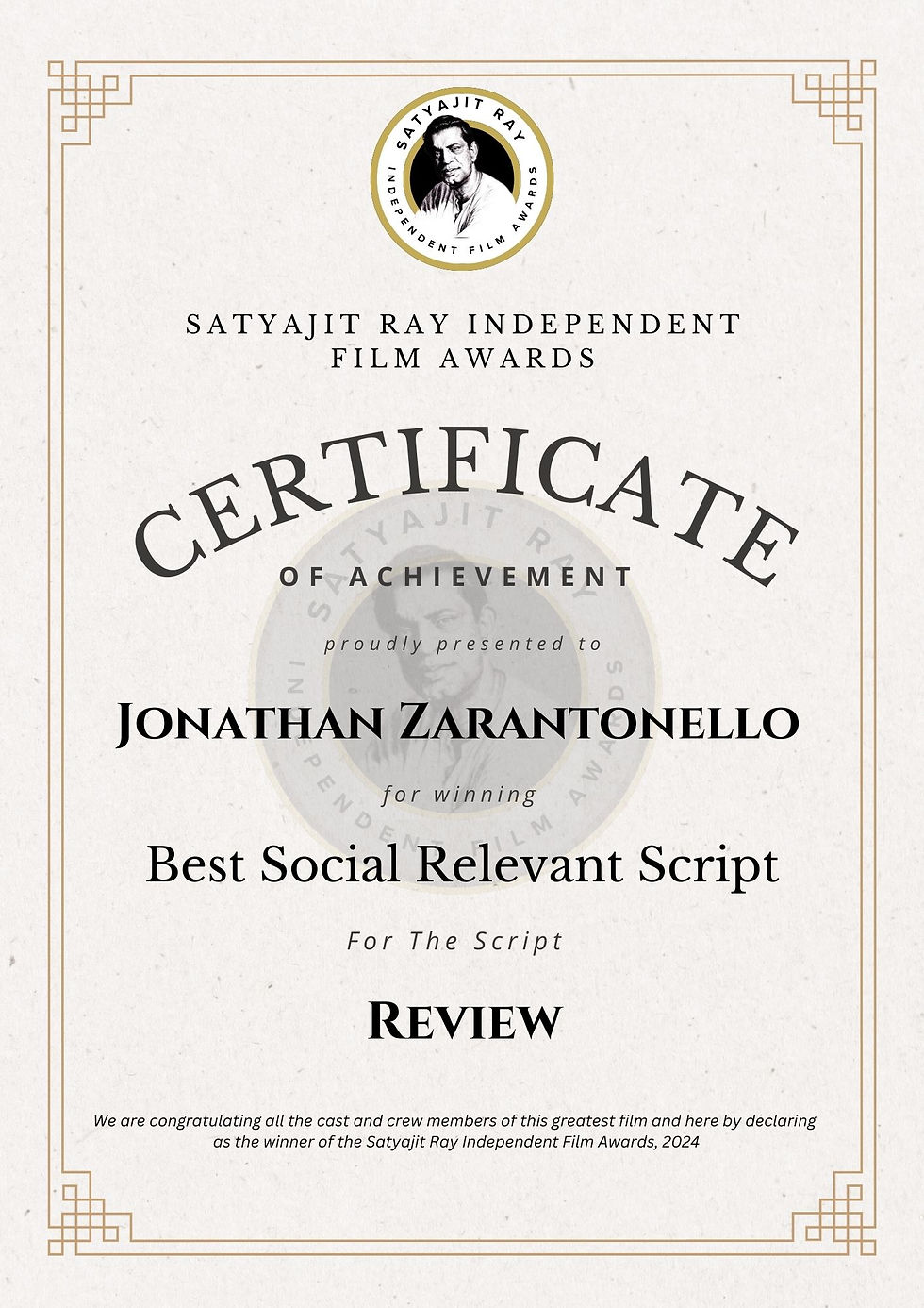 Review won 3 major awards !!! Congratulations !!!