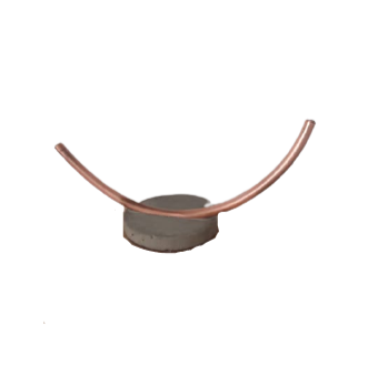 Miniatura: Vaso "U" em Cobre e Cimento
