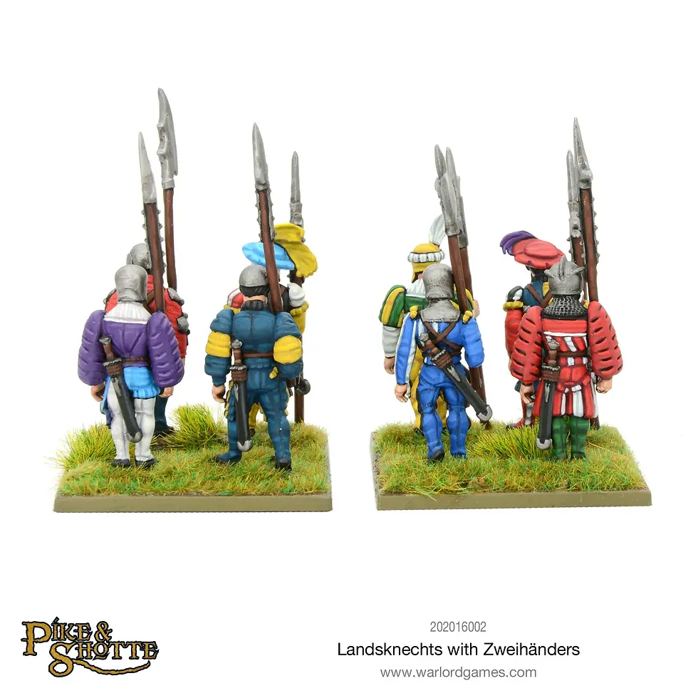 Thumbnail: pike n shotte Landsknechts with Zweihanders 28mm