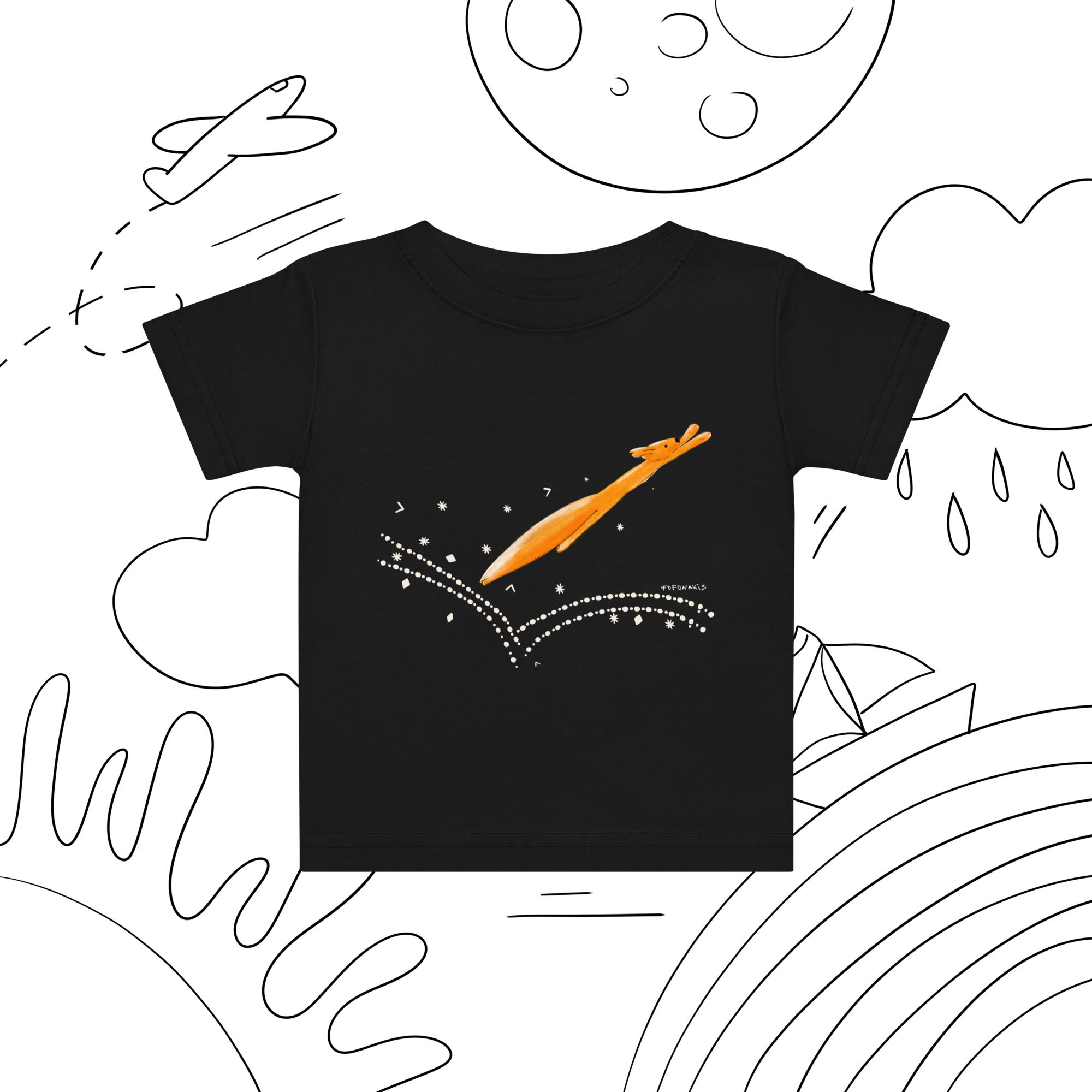Baby jersey t-shirt - "Quick foxy"