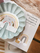 Bespoke Rainbows place setting
