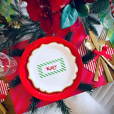 Classic Christmas place setting