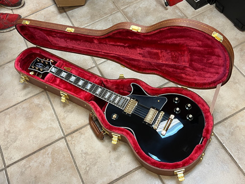 2025 Gibson USA Les Paul Custom '70s Electric Guitar Ebony | dtown